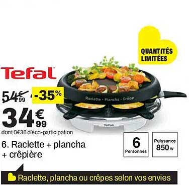 6. Raclette + plancha + crêpière
