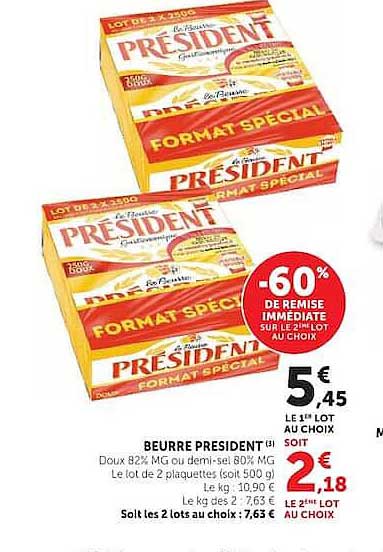 -60% DE REMISE IMMÉDIATE SUR LE 2ème LOT AU CHOIX