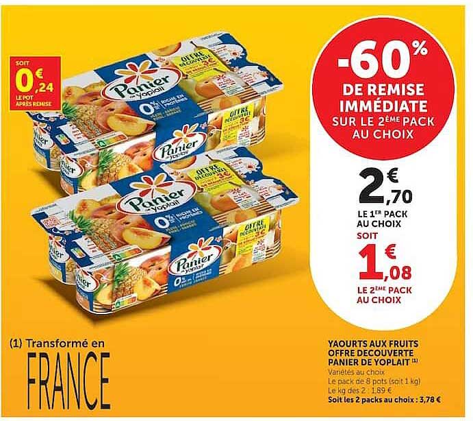 -60% DE REMISE IMMÉDIATE SUR LE 2ÈME PACK AU CHOIX