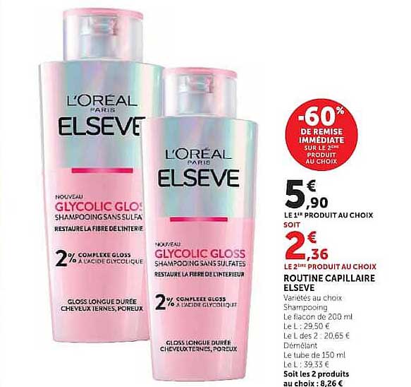 -60% de remise immédiate sur le 2ème produit au choix