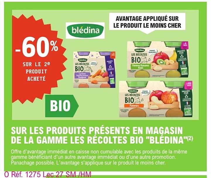 -60% sur le 2e produit acheté