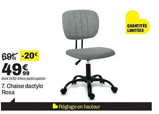 7. Chaise dactylo Rosa