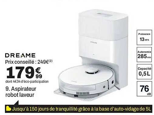 9. Aspirateur robot laveur