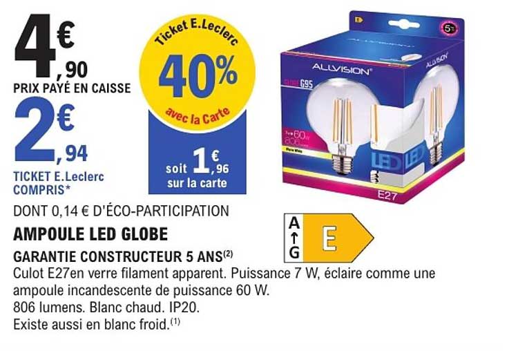 AMPOULE LED GLOBE