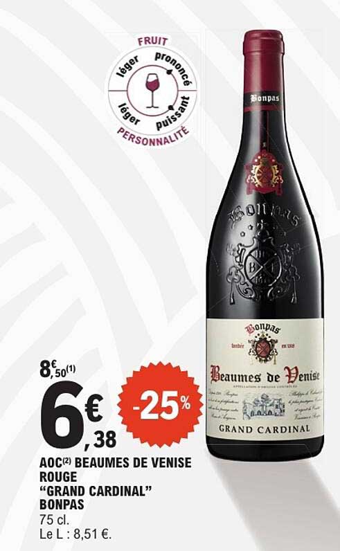 AOC BEAUMES DE VENISE ROUGE “GRAND CARDINAL” BONPAS