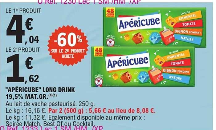 "APÉRICUBE" LONG DRINK 19,5% MAT.GR.(4)