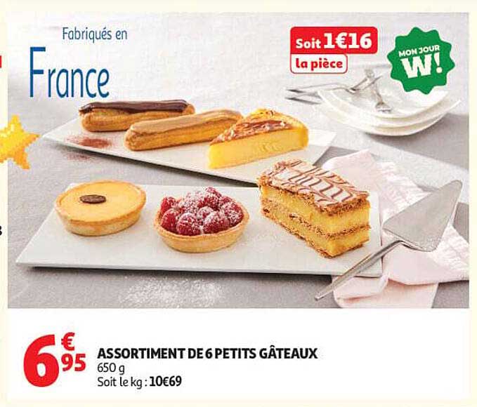 ASSORTIMENT DE 6 PETITS GÂTEAUX