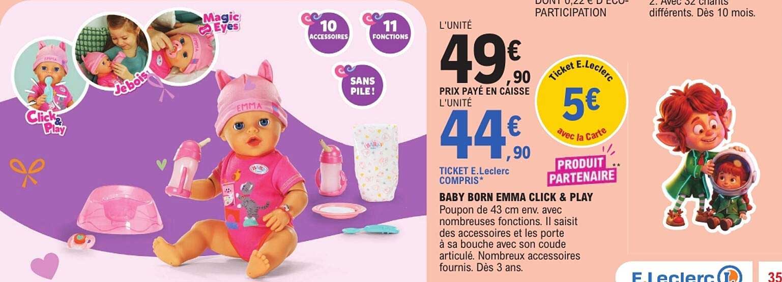 BABY BORN EMMA CLICK & PLAY