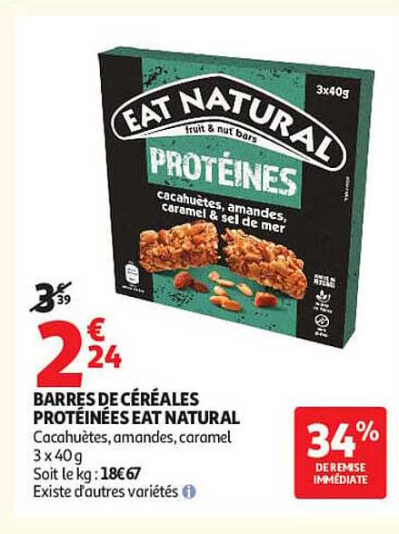 BARRES DE CÉRÉALES PROTÉINÉES EAT NATURAL
