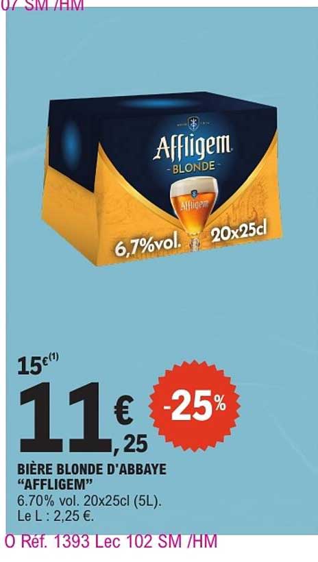 BIÈRE BLONDE D'ABBAYE “AFFLIGEM”