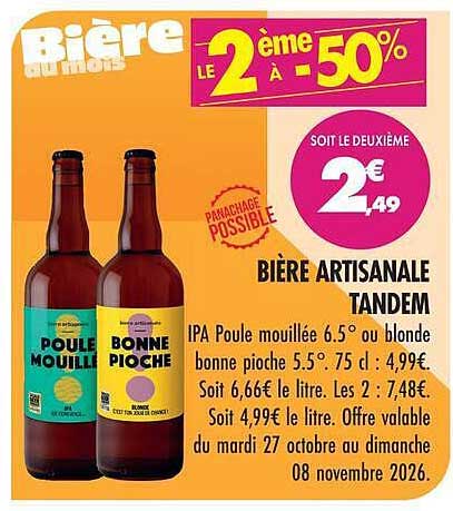 Biére du mois LE 2ème à 50%
