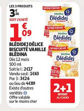 BLEDIDEJ DELICE BISCUITÉ VANILLE BLEDINA