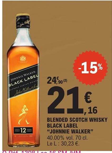 BLENDED SCOTCH WHISKY BLACK LABEL “JOHNNIE WALKER”