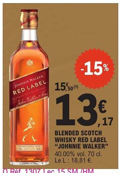 BLENDED SCOTCH WHISKY RED LABEL “JOHNNIE WALKER”