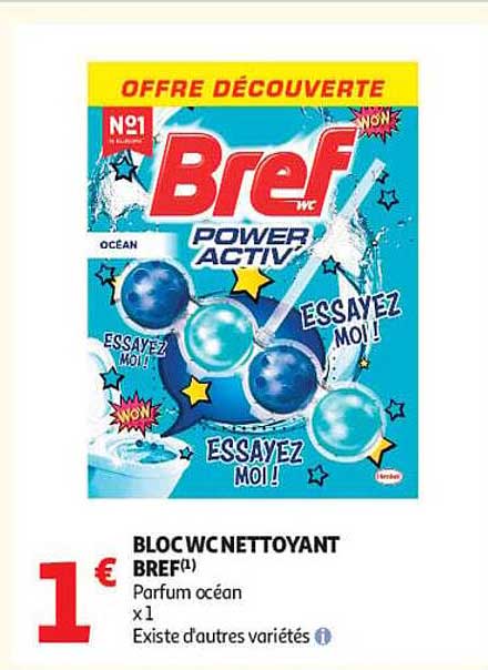 BLOC WC NETTOYANT BREF Parfum océan x1