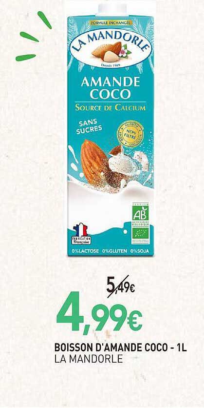 BOISSON D'AMANDE COCO - 1L LA MANDORLE