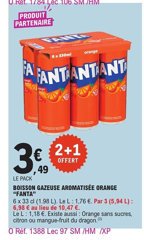 BOISSON GAZEUSE AROMATISÉE ORANGE "FANTA"