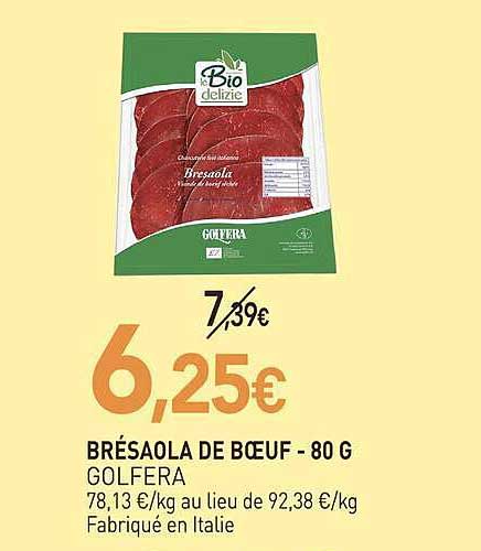 BRÉSALA DE BŒUF - 80 G GOLFERA