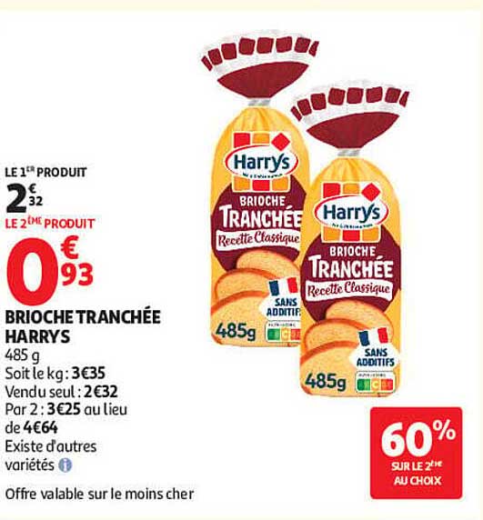 BRIOCHE TRANCHÉE HARRYS