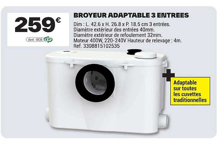 BROYEUR ADAPTABLE 3 ENTREES