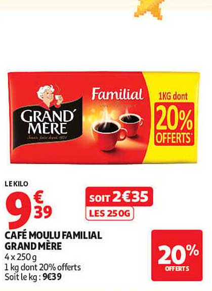 CAFÉ MOULU FAMILIAL GRAND'MÈRE