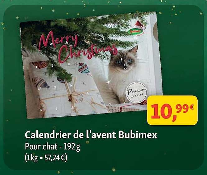 Calendrier de l'avent Bubimex Pour chat - 192 g (1kg = 57,24 €)