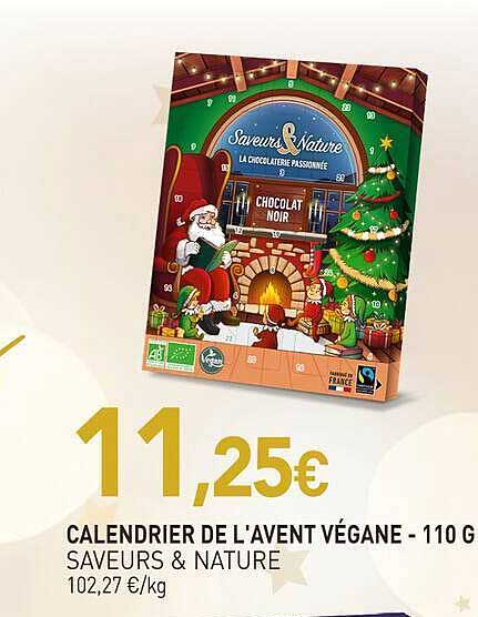 CALENDRIER DE L'AVENT VÉGANE - 110 G SAVEURS & NATURE