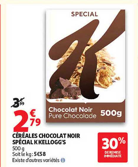CÉRÉALES CHOCOLAT NOIR SPÉCIAL K KELLOGG'S