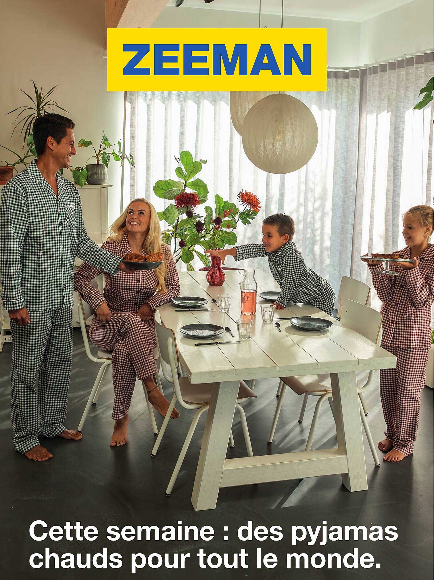 Cette semaine : des pyjamas chauds pour tout le monde.