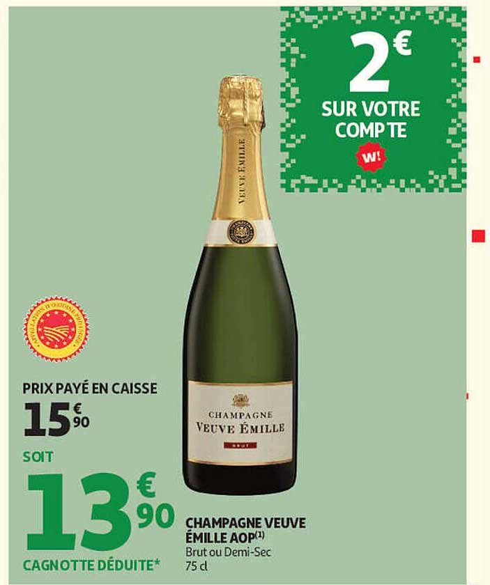 CHAMPAGNE VEUVE ÉMILLE AOP(1) Brut ou Demi-Sec 75 cl