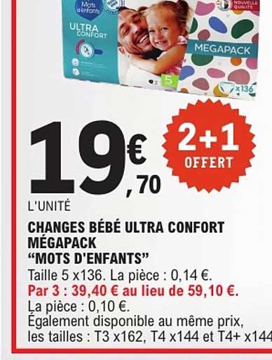 CHANGES BÉBÉ ULTRA CONFORT MÉGAPACK “MOTS D'ENFANTS”
