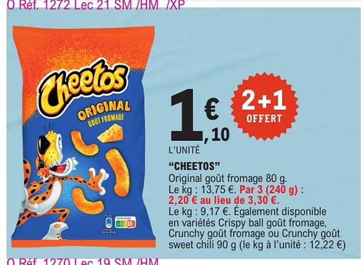 CHEETOS Original goût fromage 80 g
