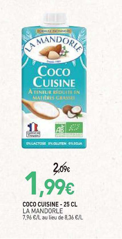 COCO CUISINE - 25 CL LA MANDORLE