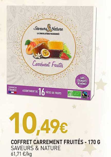 COFFRET CARREMENT FRUITÉS - 170 G SAVEURS & NATURE