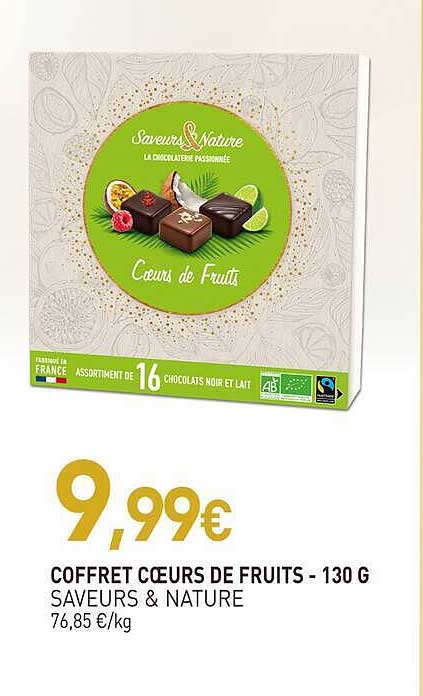 COFFRET COEURS DE FRUITS - 130 G SAVEURS & NATURE