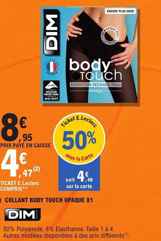 COLLANT BODY TOUCH OPAQUE X1