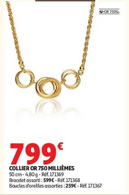 COLLIER OR 750 MILLIÈMES