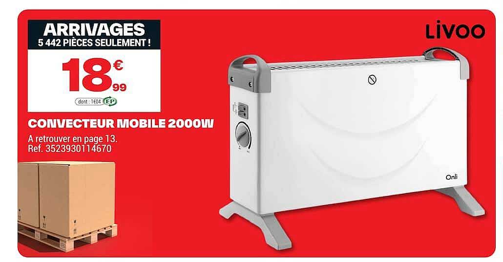 CONVECTEUR MOBILE 2000W