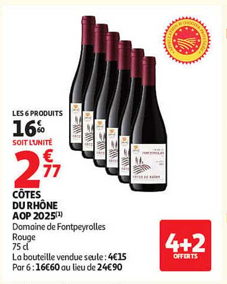 CÔTES DU RHÔNE AOP 2025(1) Domaine de Fontpeyrolles Rouge 75 cl