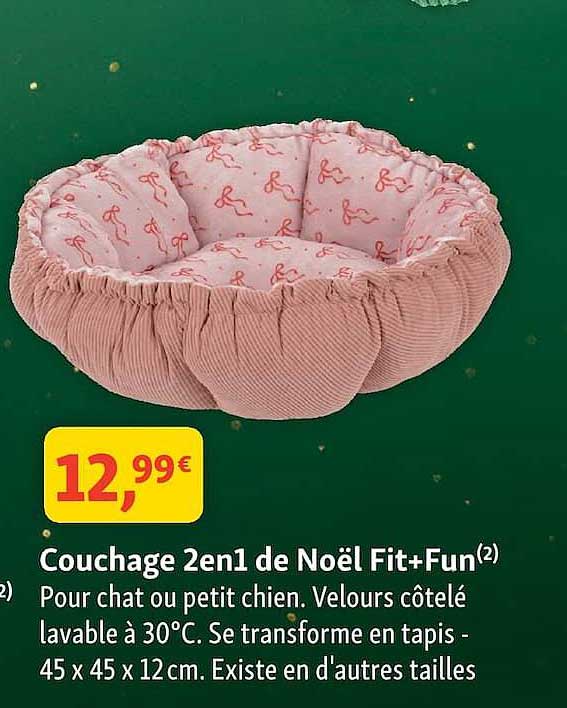 Couchage 2en1 de Noël Fit+Fun(2)