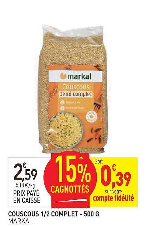 COUSCOUS 1/2 COMPLET - 500 G MARKAL