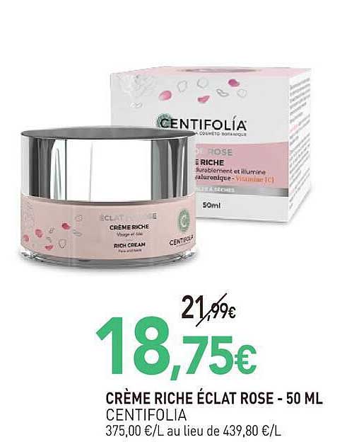 CRÈME RICHE ÉCLAT ROSE - 50 ML CENTIFOLIA