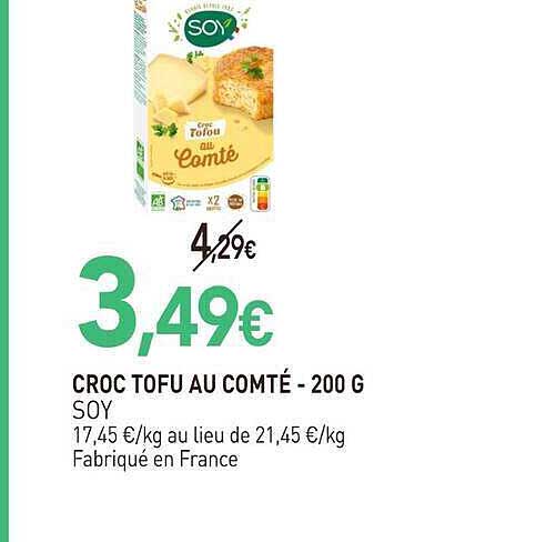 CROC TOFU AU COMTÉ - 200 G SOY