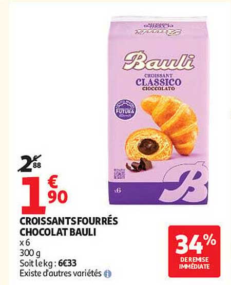 CROISSANTS FOURRÉS CHOCOLAT BAULI