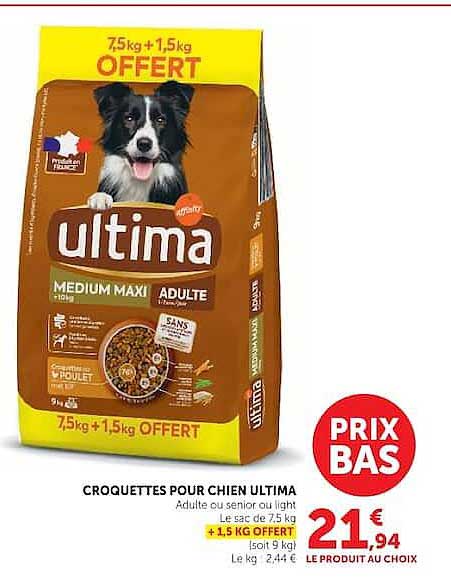CROQUETTES POUR CHIEN ULTIMA