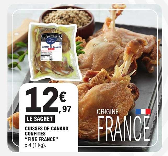 CUISSES DE CANARD CONFITES “FINE FRANCE” x 4 (1 kg).