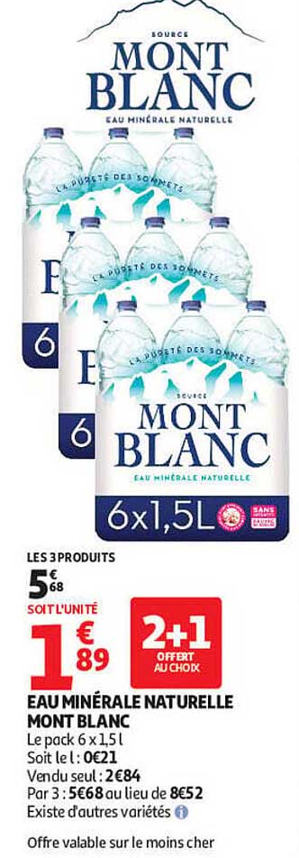 EAU MINÉRALE NATURELLE MONT BLANC
