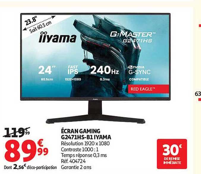 ÉCRAN GAMING G2471HS-B1 IYAMA