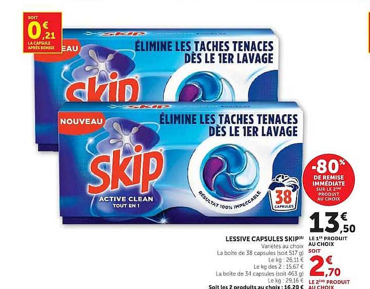 ÉLIMINE LES TACHES TENACES DÈS LE 1ER LAVAGE