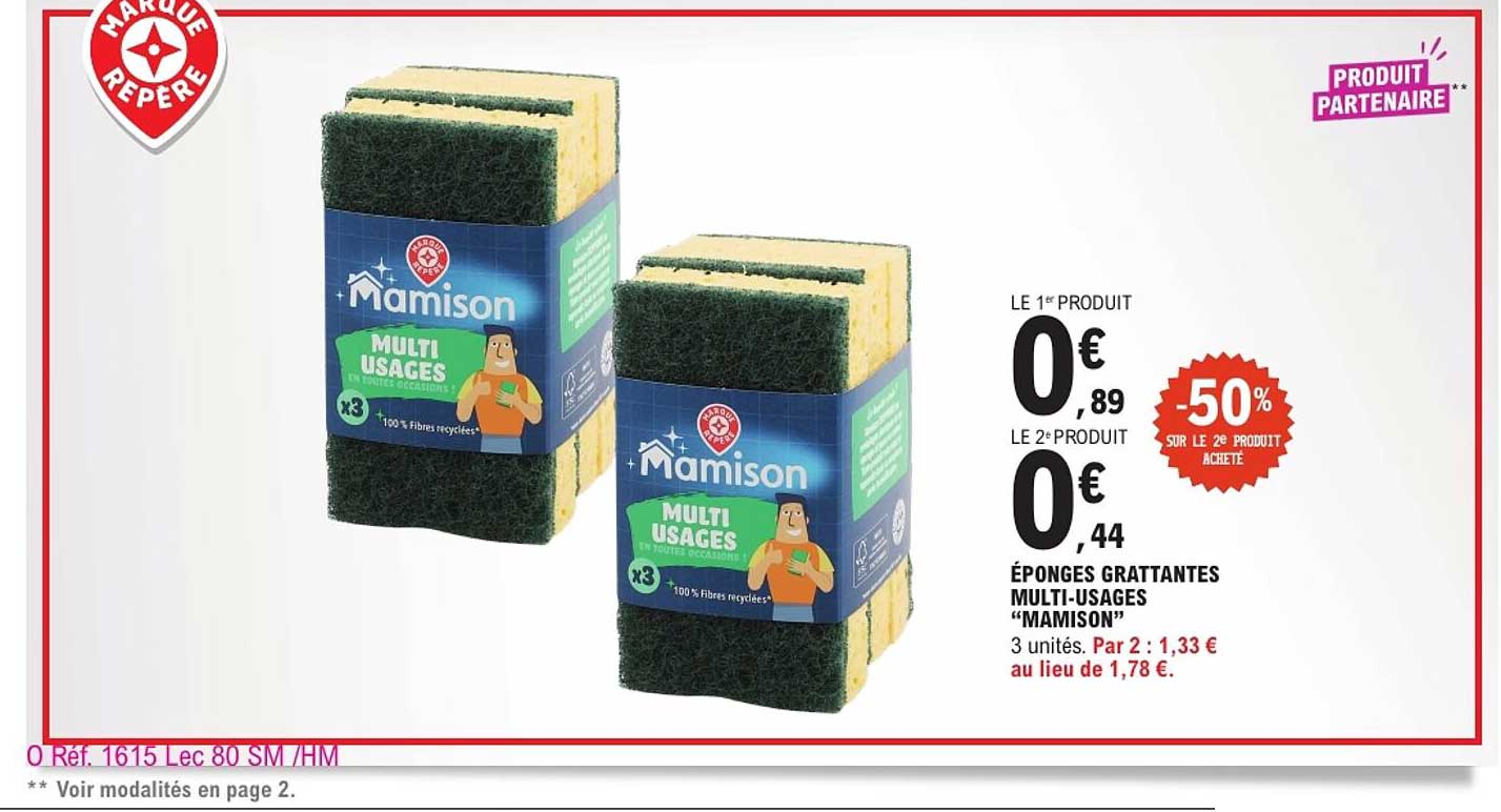 ÉPONGES GRATTANTES MULTI-USAGES “MAMISON”